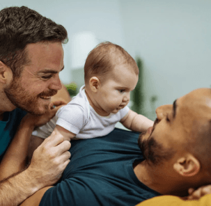 LGBTQ+ family created through a successful surrogacy journey